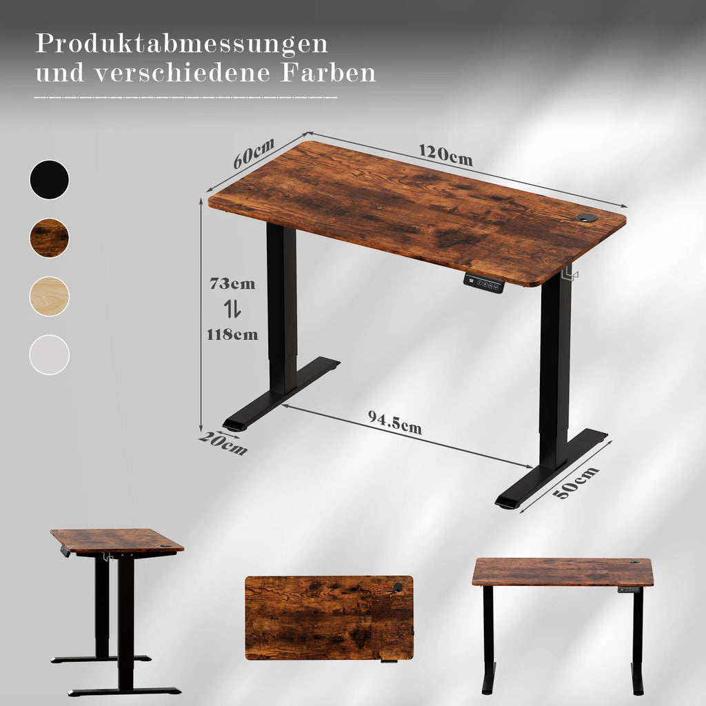 Skrivbord Asp, höj- och sänkbart