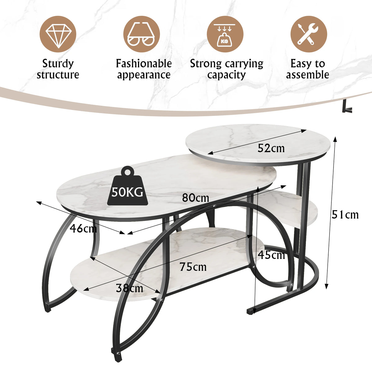 Soffbord Duett, 2-pack