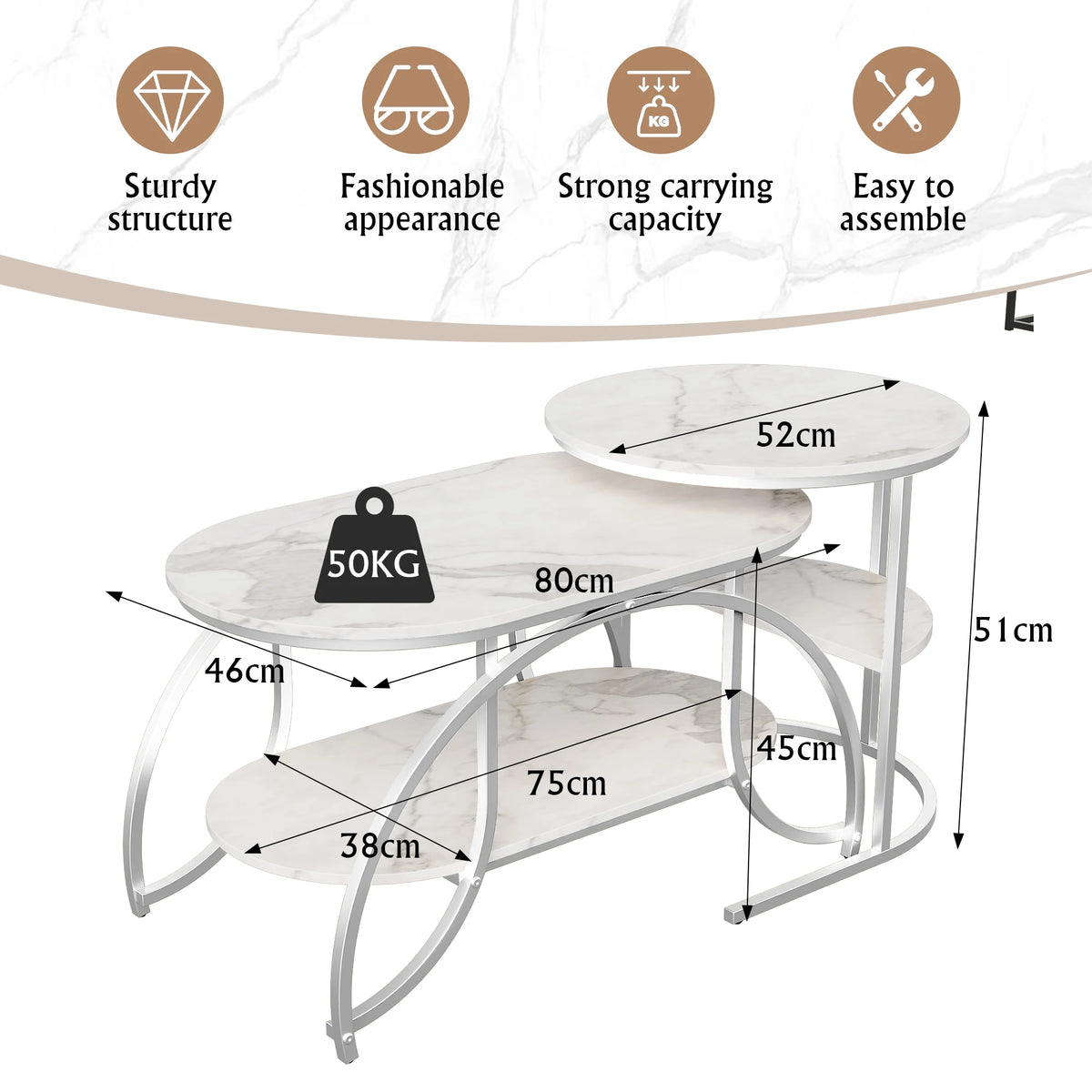 Soffbord Duett, 2-pack