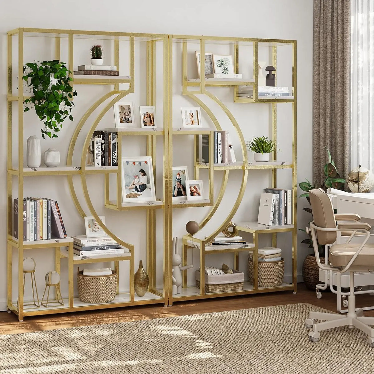 Bokhyllor Bibliotek, 2-pack 180 cm