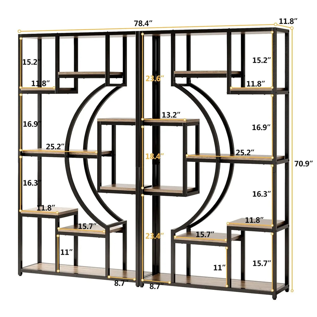 Bokhyllor Bibliotek, 2-pack 180 cm – bild 2