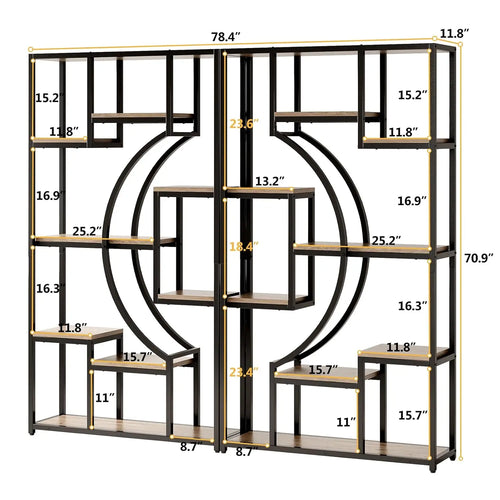 Bokhyllor Bibliotek, 2-pack 180 cm – bild 2