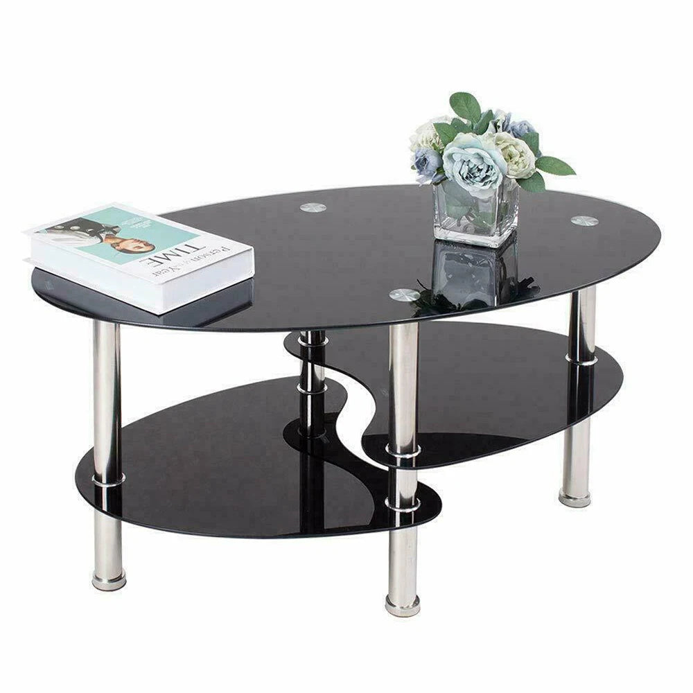 Soffbord Klar, glas i tre plan – bild 3
