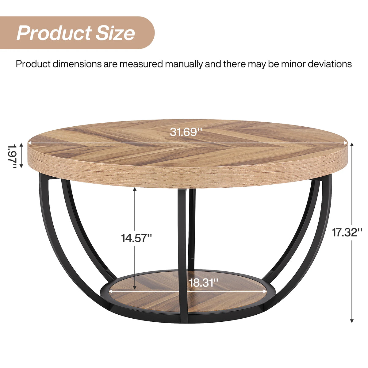 Soffbord Måne, ø 80 cm – bild 3