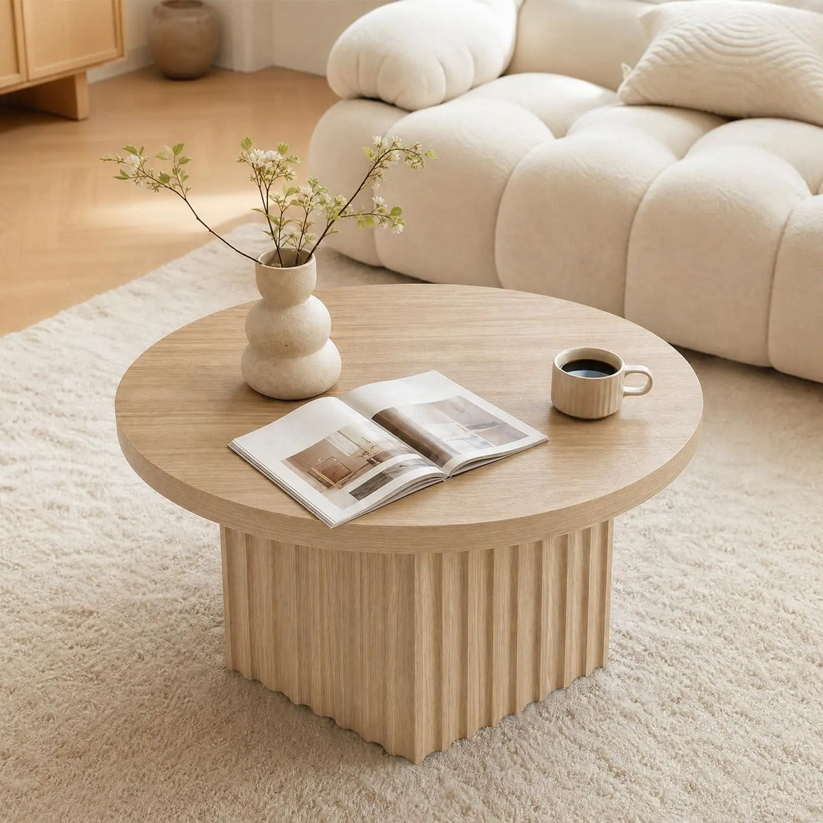 Soffbord Räffla, ø 80 cm