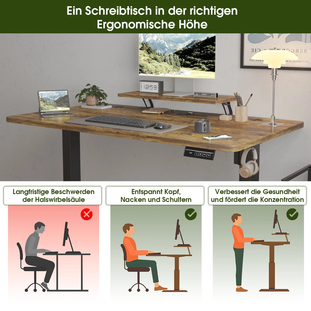 Skrivbord Sund, höj- och sänkbart 120 cm