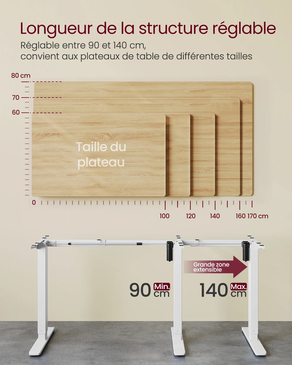 Skrivbordsstativ Lyft, elektriskt – bild 2