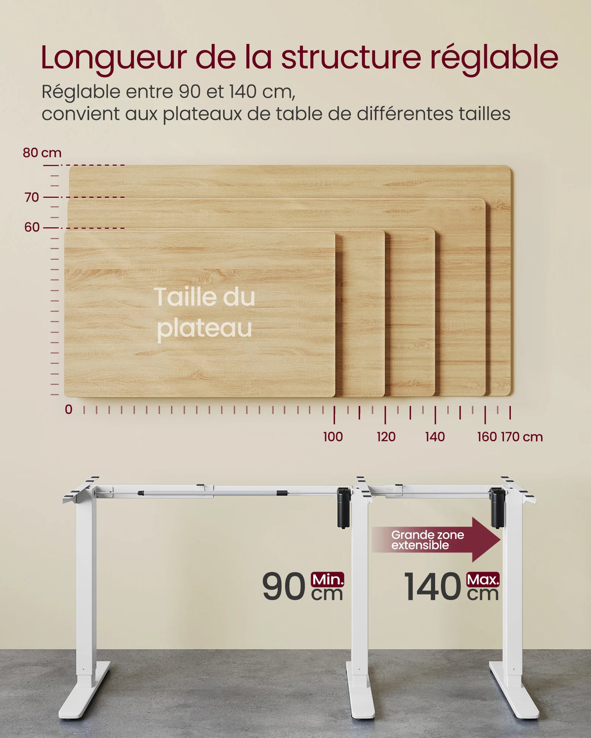 Skrivbordsstativ Lyft, elektriskt – bild 2