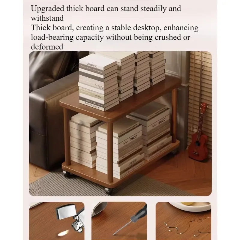Sidobord Rulle, på hjul