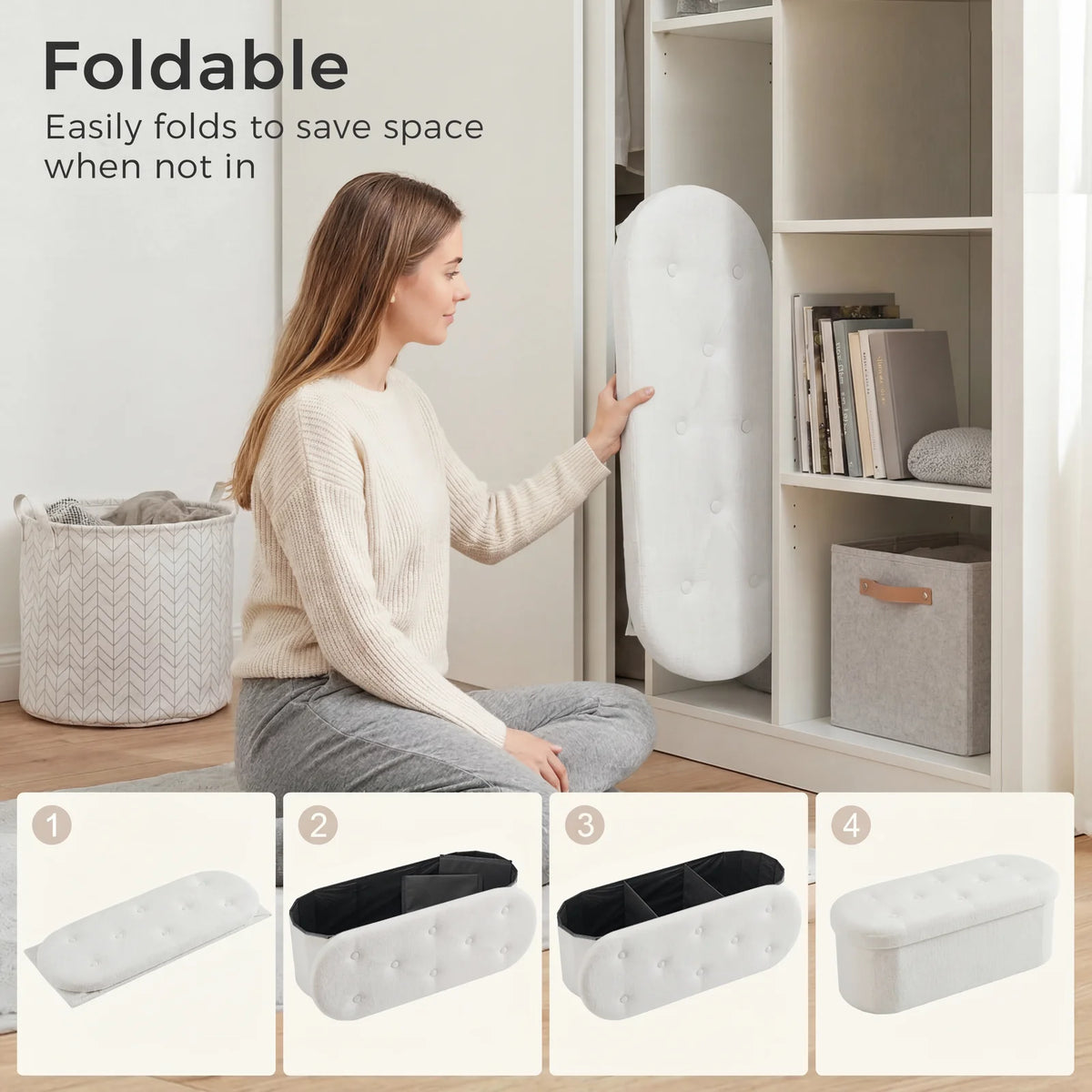 Sittbänk Fäll, med förvaring