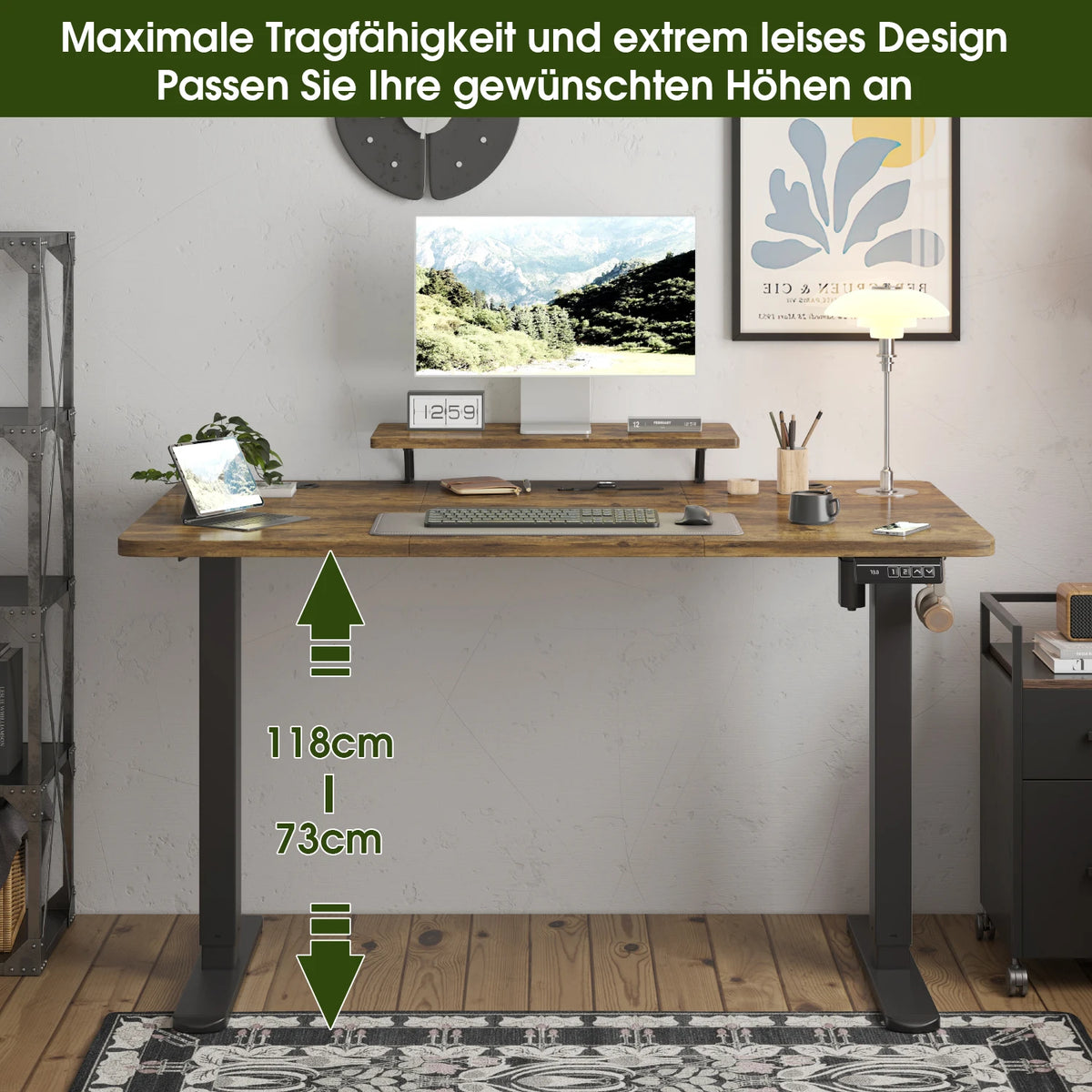 Skrivbord Sund, höj- och sänkbart 120 cm – bild 3