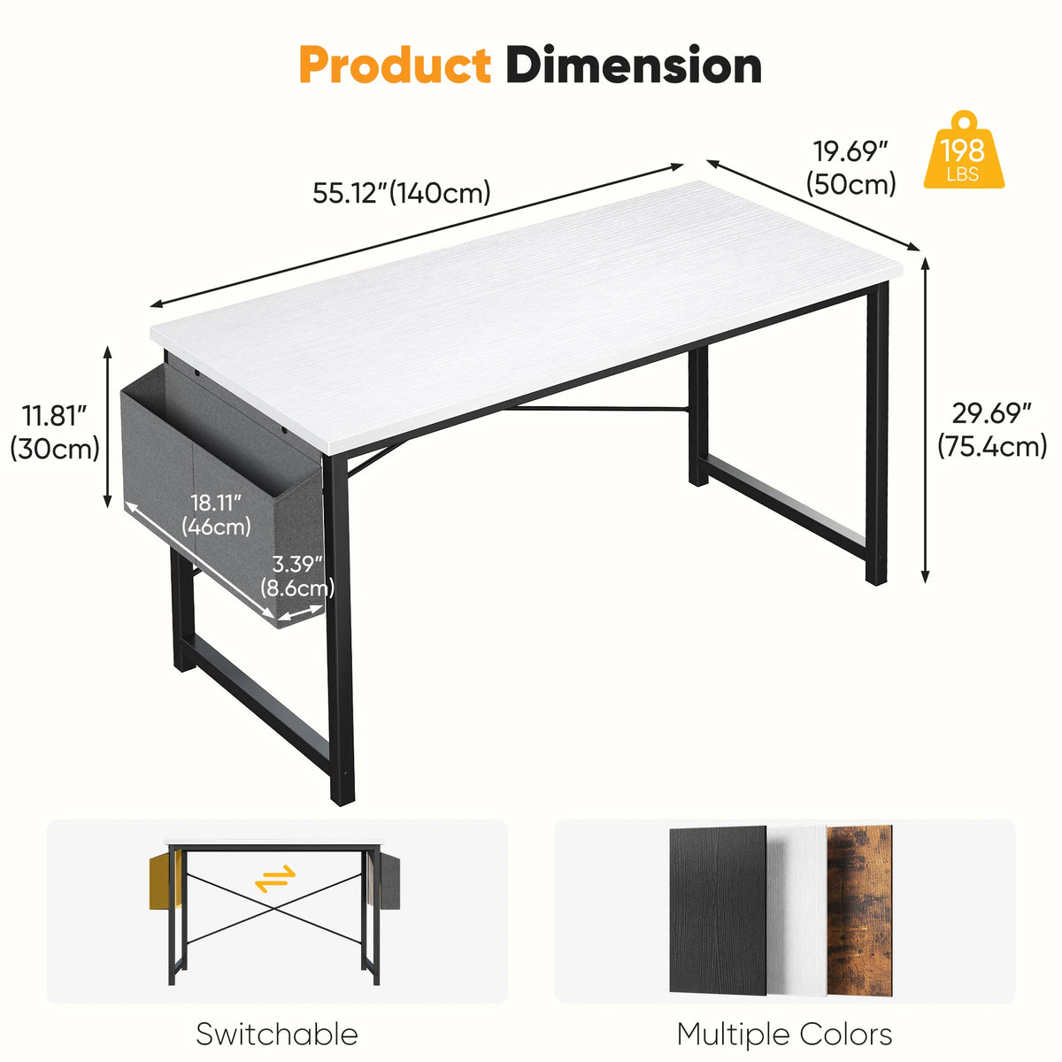 Skrivbord Pulpet, 80–140 cm