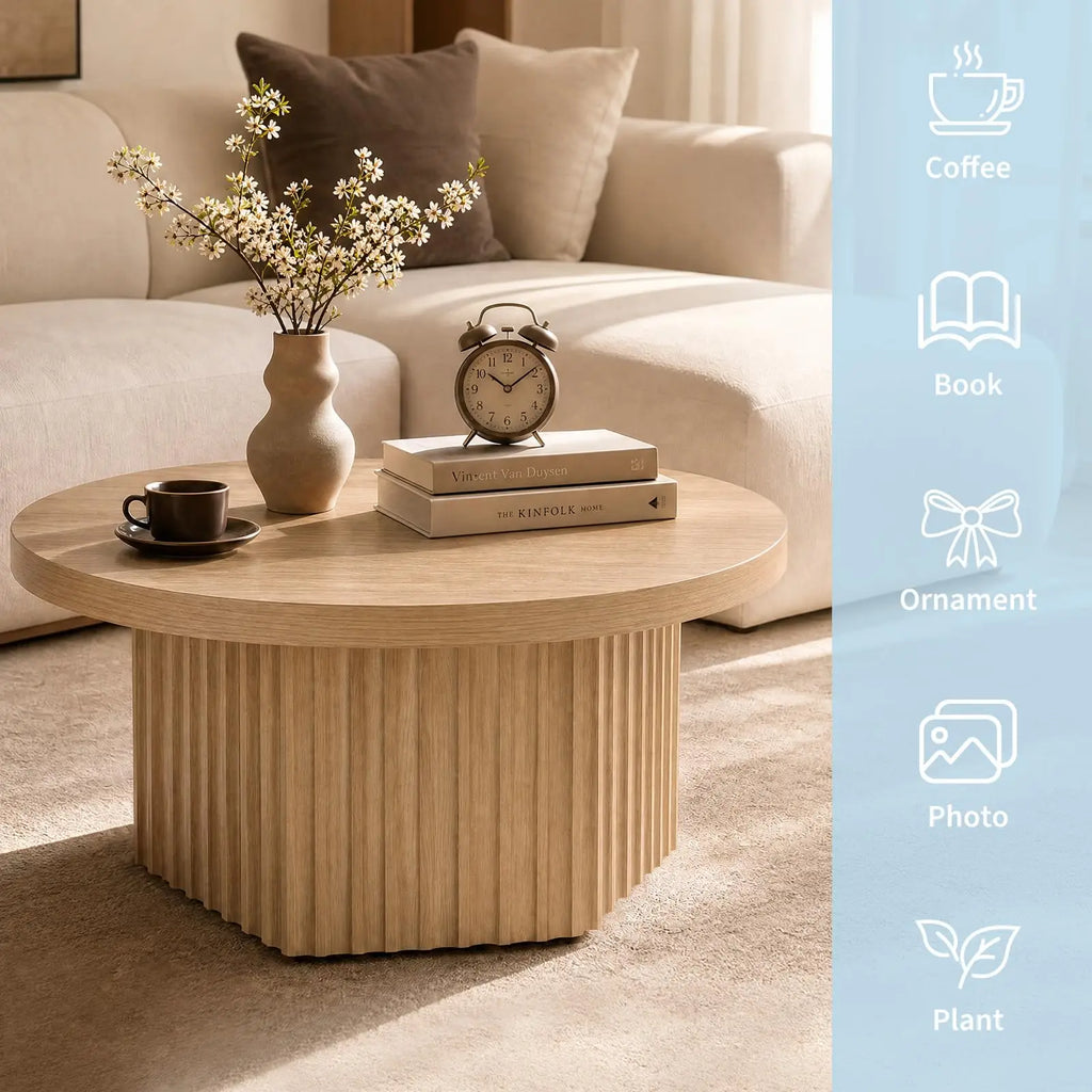 Soffbord Räffla, ø 80 cm