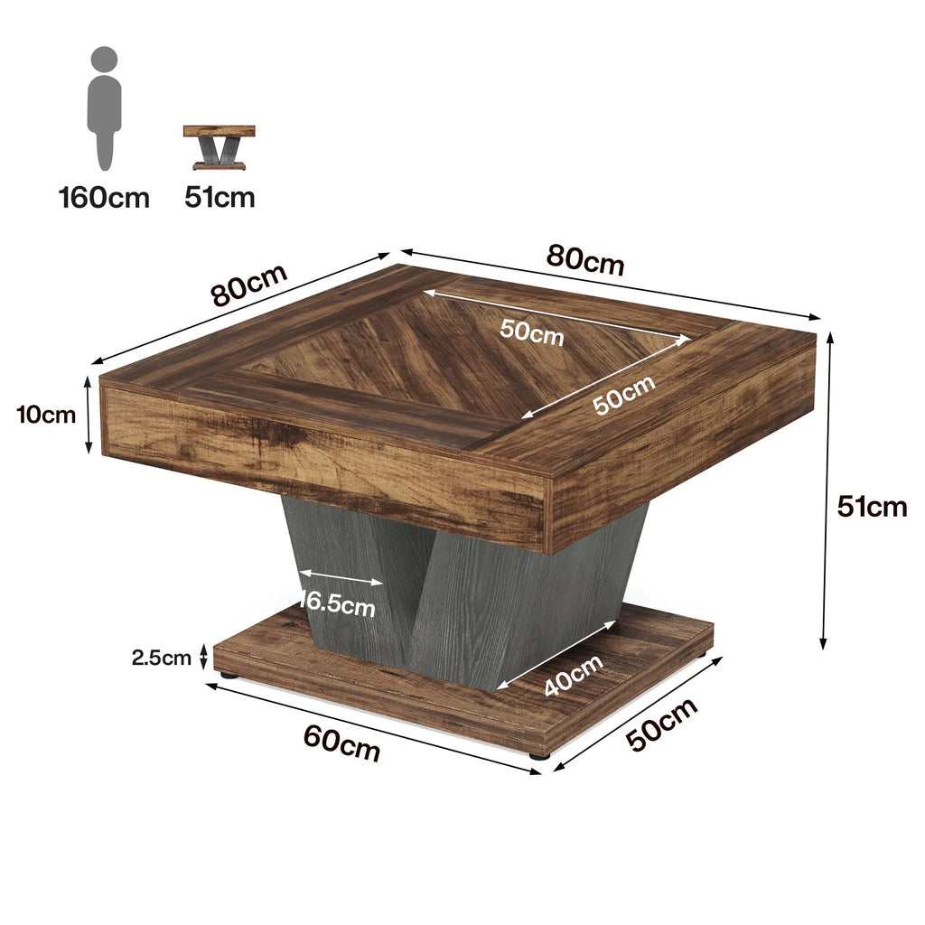 Soffbord Kors, 80 × 80 cm – bild 2