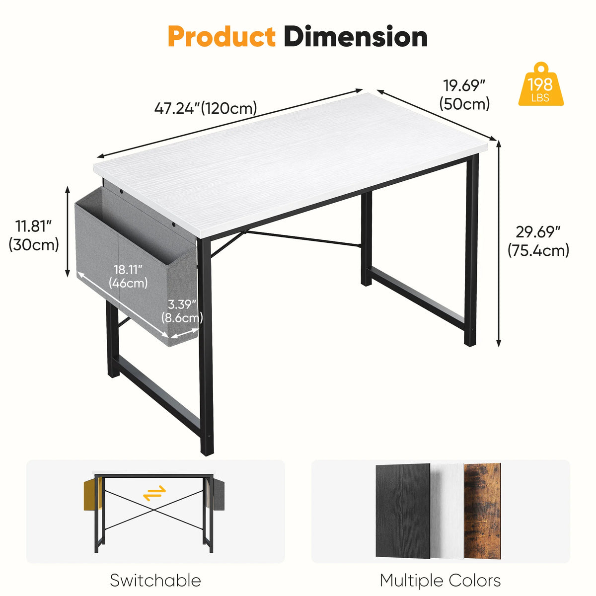 Skrivbord Pulpet, 80–140 cm