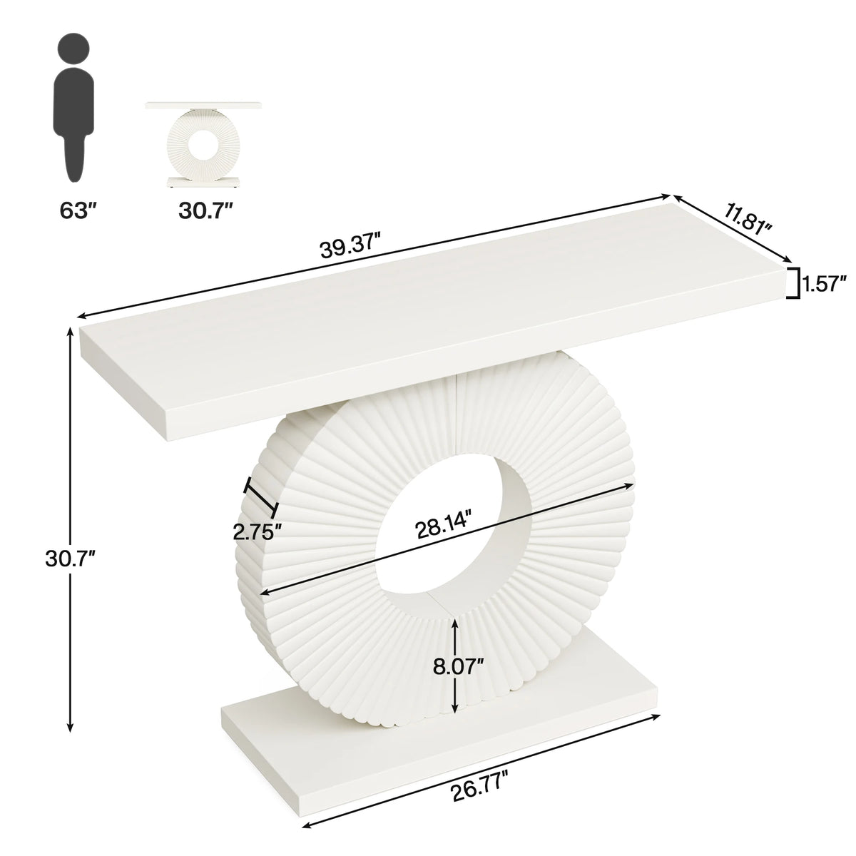 Konsolbord Rosett, 100 cm