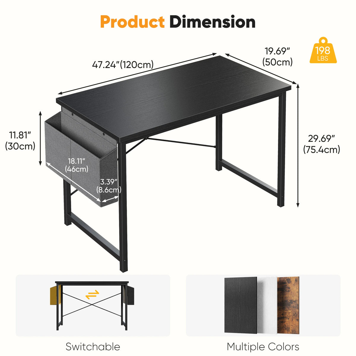 Skrivbord Pulpet, 80–140 cm