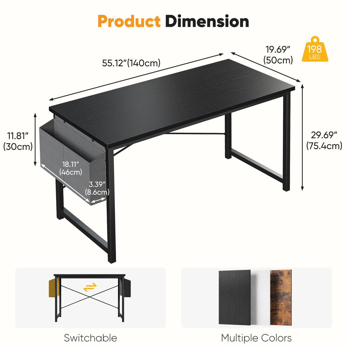 Skrivbord Pulpet, 80–140 cm