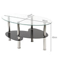 Soffbord Klar, glas i tre plan