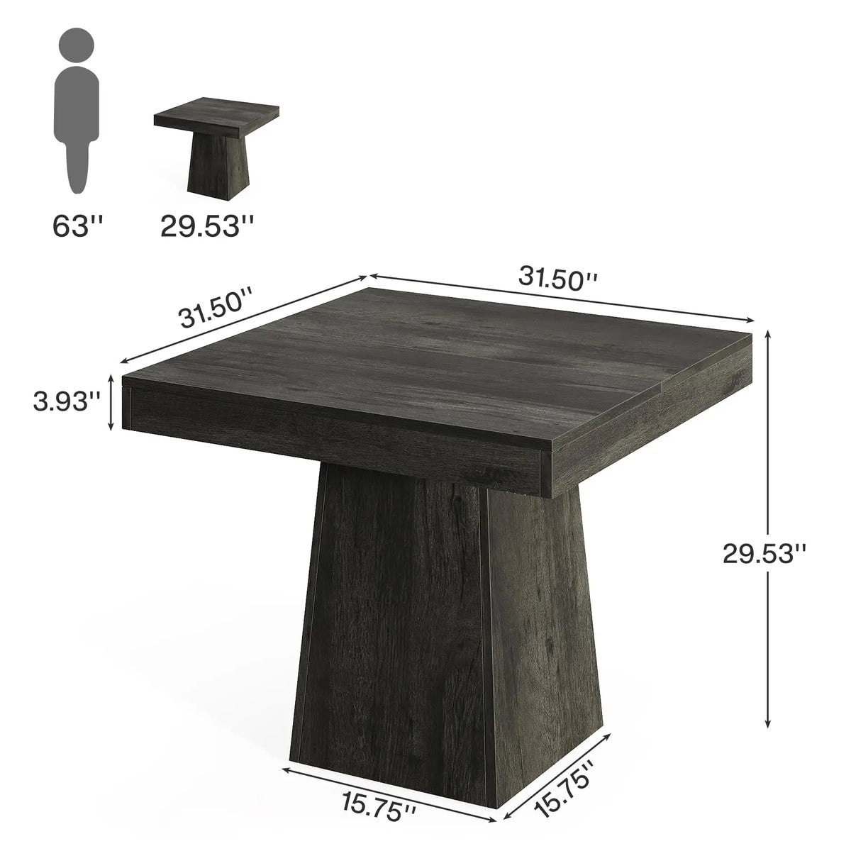 Matbord Torp, 80 × 80 cm – bild 2