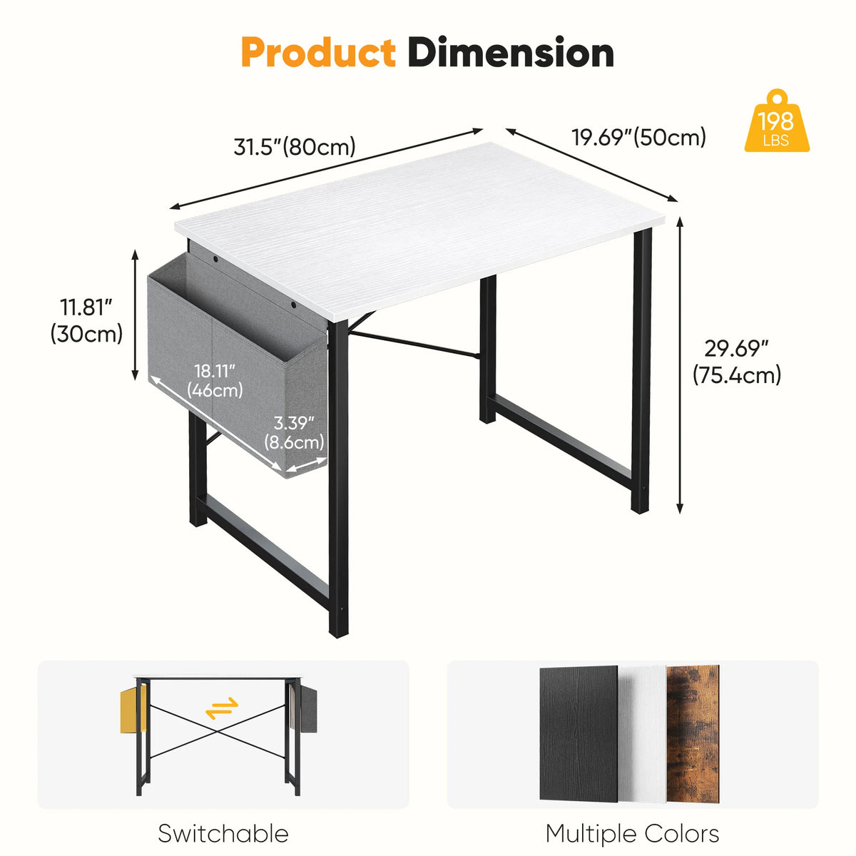 Skrivbord Pulpet, 80–140 cm